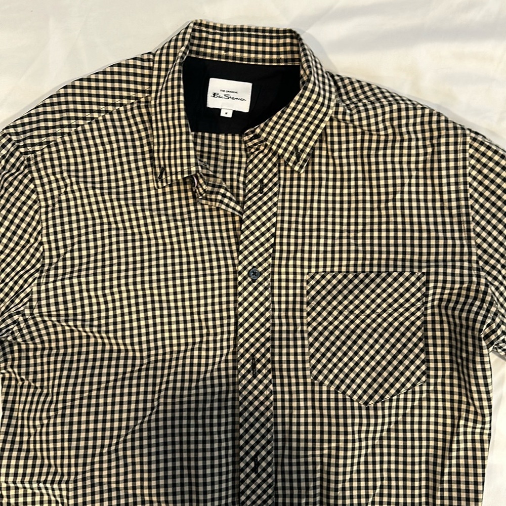 Ben Sherman shirt for man black and cream